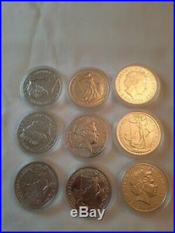 5X 2014 Mint Britannia Solid Silver £2 Mule With Lunar Horse Reverse 1oz Coin 2