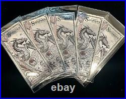 5X Silver Dragon Silverback Limited-Edition Note. 999 Fine Silver Foil BACKORDER 5X Silver Dragon Silverback Limited-Edition Note. 999 Fine Silver Foil BACKORDER
