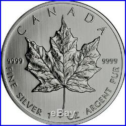 5 1oz Solid 9999 Silver Canadian Maple Leaf Coin 2013