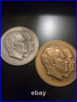 5.89 oz Sterling Silver. 925 AND Solid Bronze Pres Nixon Inauguration Medal 1973