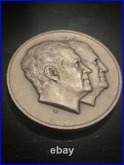 5.89 oz Sterling Silver. 925 AND Solid Bronze Pres Nixon Inauguration Medal 1973