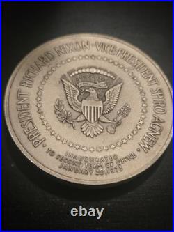 5.89 oz Sterling Silver. 925 AND Solid Bronze Pres Nixon Inauguration Medal 1973