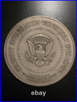 5.89 oz Sterling Silver. 925 AND Solid Bronze Pres Nixon Inauguration Medal 1973