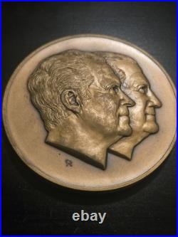 5.89 oz Sterling Silver. 925 AND Solid Bronze Pres Nixon Inauguration Medal 1973
