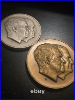 5.89 oz Sterling Silver. 925 AND Solid Bronze Pres Nixon Inauguration Medal 1973