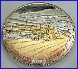 5 Oz. 999 Gold on Solid Silver Art Round Echo Bay Mines Kettle River Operations
