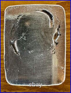 5 Oz 999 Silver Bar Hayleybug Mint Sugar Skull Square Bar RETIRED HB