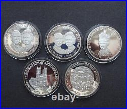 5 x 1 oz Fine 999 Silver Proof Coins. Five 1oz 999 solid silver. 5oz total 5 oz