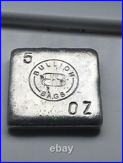 5oz. 999 silver bullion bags 5oz square bar