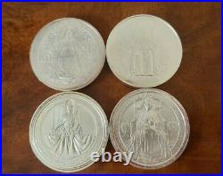 5oz Medallion x 4 Set Great Seals of the Realm SOLID SILVER 20 OZ BULLION