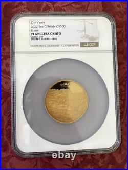 5oz Royal mint solid 24k gold coin City Rome FP69 limited edition to only 25
