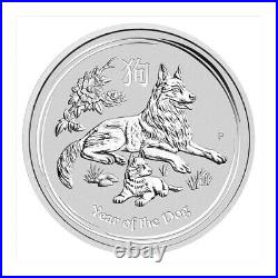 5oz Year Of The Dog 2018.9999 Solid Silver Coin, Perth Mint Lunar Series 2