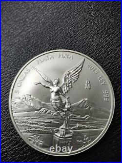 5oz silver libertad. 999 Fine Solid Silver. Low mintage of 9500