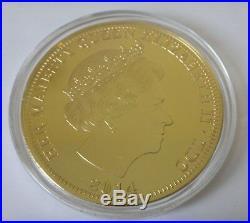 5oz solid 925 silver £5 coin Tristan Da Cunha ltd ed. 199 + similar gold plated