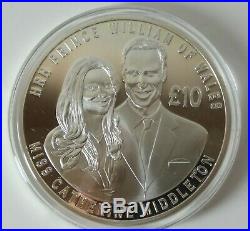 5oz solid. 925 silver proof £10 coin Jersey 2011 Ltd ed 371/ 450 box & COA -1230