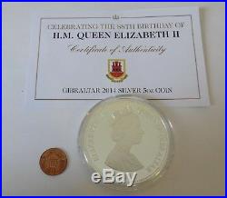 5oz solid. 925 sterling silver COIN QEII 88th b'day 2014 & COA ltd. Ed. 995