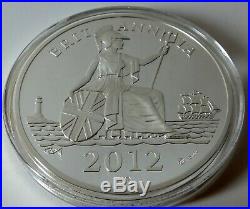 5oz solid. 999 silver proof coin set 60 diamonds Ltd. Ed. 2012 boxed & COA -1229