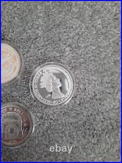 5xTroy Ounce Solid Silver Coins Elvis Presley Apollo 11 Rhino Diana Battle Brita