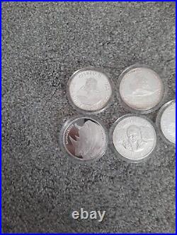 5xTroy Ounce Solid Silver Coins Elvis Presley Apollo 11 Rhino Diana Battle Brita
