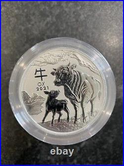 5x 2oz 2021 Series 3 Lunar Ox Solid Silver. 9999 Coins. (10oz Total Silver) #1