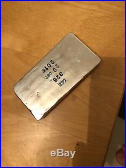 627g solid silver bullion bar