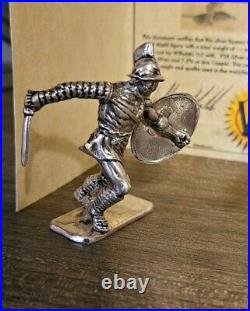 6.2 Oz. 925 Silver Bullion Spartans/Gladiator Statues/3D Sculptures/Figurines