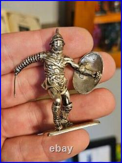 6.2 Oz. 925 Silver Bullion Spartans/Gladiator Statues/3D Sculptures/Figurines
