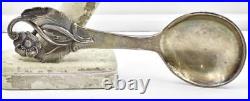 6 Vintage Denmark Fabritius + Other makers Solid Silver Bullion Soup Spoons