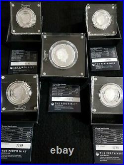 6oz. 9999 Solid Silver Perth Mint The Simpsons Proof Coins