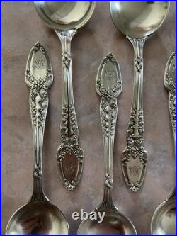 6pcs Antique Tiffany & Co. Broomcorn Sterling Silver Bullion Spoon 5 3/8 195 G
