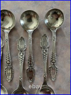 6pcs Antique Tiffany & Co. Broomcorn Sterling Silver Bullion Spoon 5 3/8 195 G