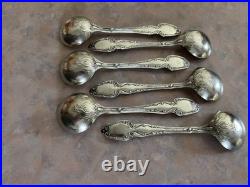 6pcs Antique Tiffany & Co. Broomcorn Sterling Silver Bullion Spoon 5 3/8 195 G