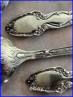 6pcs Antique Tiffany & Co. Broomcorn Sterling Silver Bullion Spoon 5 3/8 195 G