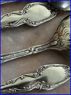 6pcs Antique Tiffany & Co. Broomcorn Sterling Silver Bullion Spoon 5 3/8 195 G