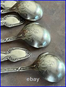 6pcs Antique Tiffany & Co. Broomcorn Sterling Silver Bullion Spoon 5 3/8 195 G
