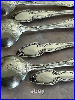 6pcs Antique Tiffany & Co. Broomcorn Sterling Silver Bullion Spoon 5 3/8 195 G