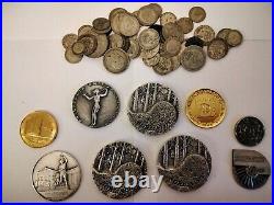 729 Grams Solid Silver Coins / Medals For Bullion Investment Mixed Silver Purity