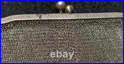800 Coin Silver Antique Mesh Purse, Selling As Bullion, 221g