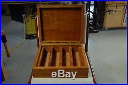 (80) slabs solid american cherry storage coin box for pcgs coins