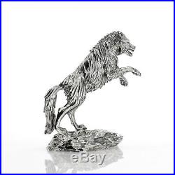 8 OZ TIMBER WOLF PREDATOR'S PRINT SERIES-SOLID SILVER 3D STATUE Serial Number