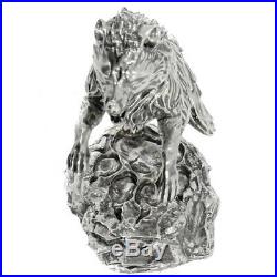 8 OZ TIMBER WOLF PREDATOR'S PRINT -SOLID SILVER 3D STATUE #002 Serial Number