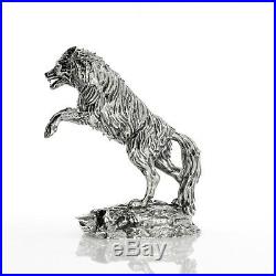 8 OZ TIMBER WOLF PREDATOR'S PRINT -SOLID SILVER 3D STATUE #002 Serial Number
