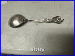 8 Reed & Barton 1905 Intaglio Sterling Silver Bullion Cream Soup Spoons No Mono