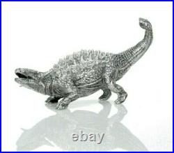 8 Troy Oz Silver Dinosaur Statue Solid Silver Ankylosaurus Statue Very Rare