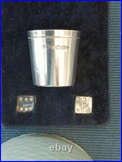 8 x QUALITY STERLING SILVER CHARMS+ Hmk'd SILVER BEAKER +2 DICE POSH MONOPOLY