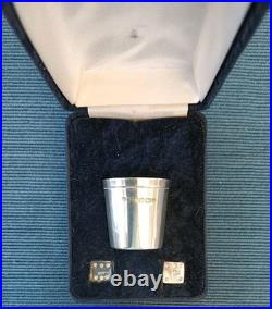 8 x QUALITY STERLING SILVER CHARMS+ Hmk'd SILVER BEAKER +2 DICE POSH MONOPOLY