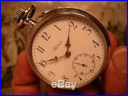 9141 Billodes Zenith Pocket Watch Solid Silver 1900