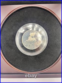 925 Silver Coin Medal Birmingham Mint 40.5grams In Wooden Box Lot8