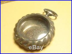 985 sterling silver LONGINES POCKET WATCH SOLID SILVER CASE scallop sea shell