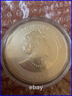 999 10oz Silver Solid Crocodile Australia Coin 2019 with Our Dear Queen. Rare